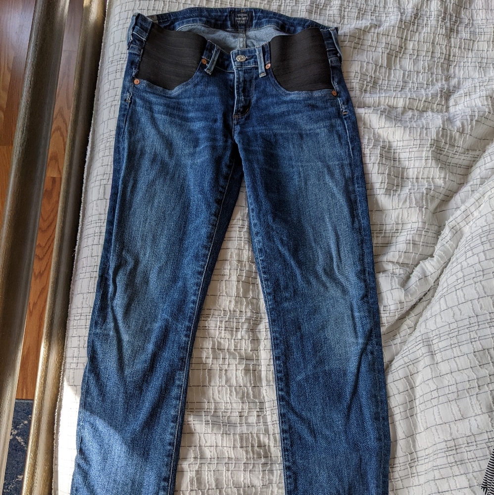 Madewell Maternity Racer Jeans (low rise skinny)